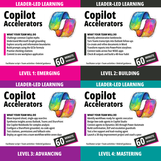 Copilot Accelerators four-workshop bundle